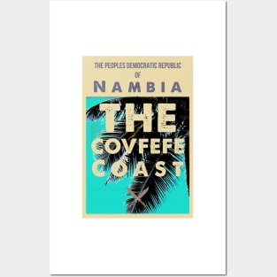 Covfefe Coast palms Blue Posters and Art